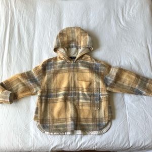 Wool Blend plaid sweatshirt